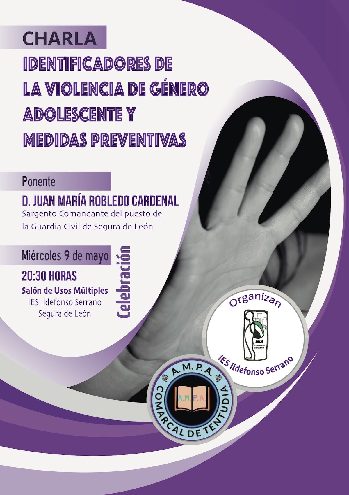 cartel charla violencia